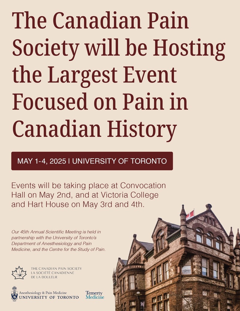 The Canadian Pain Society 2025 Annual Meeting Department of